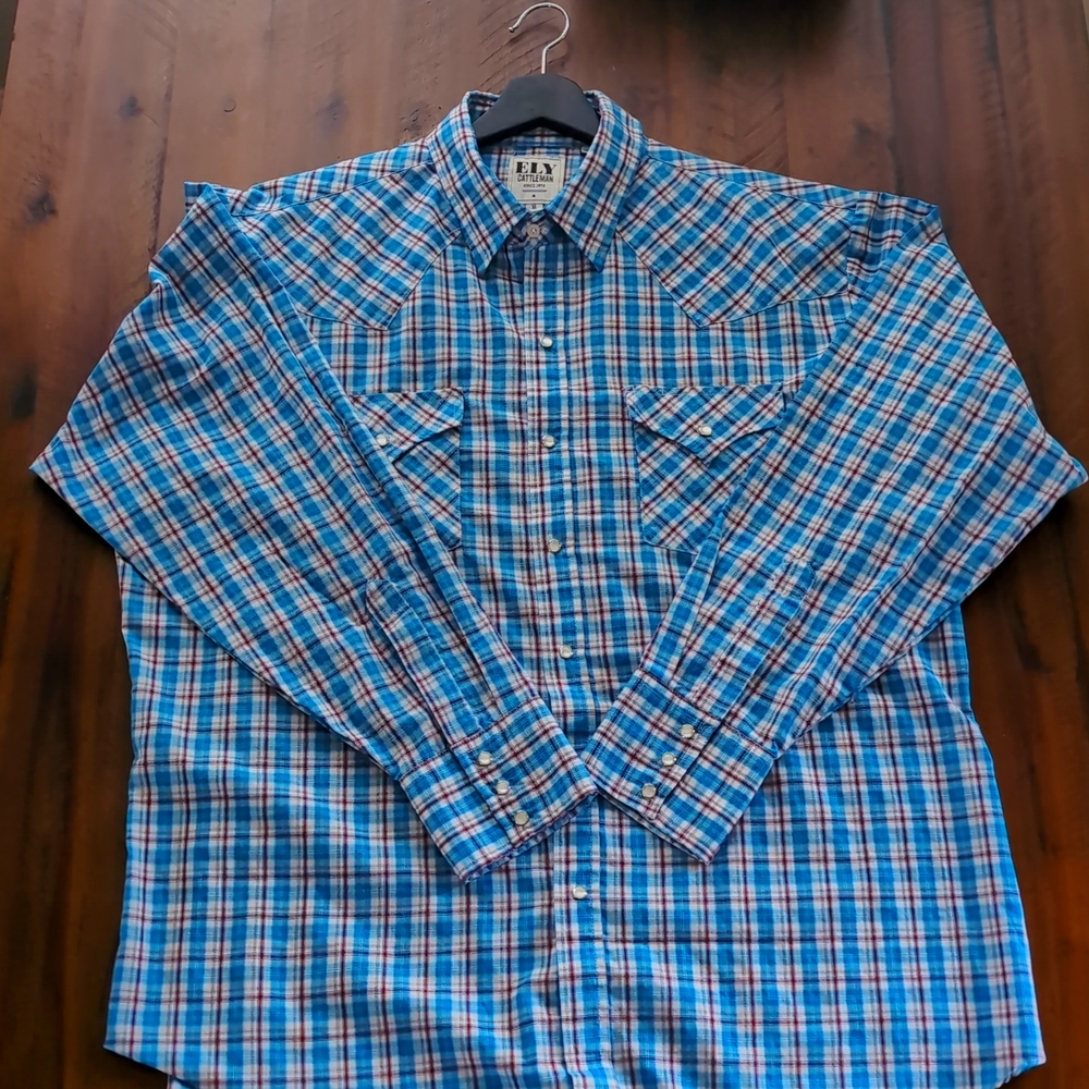 Eli cattleman extra large long sleeve Pearl snap shirt